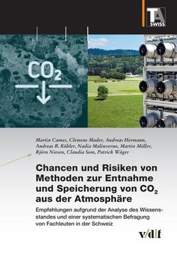 portada Chancen und Risiken von Methoden zur Entnahme und Speicherung von co2 aus der Atmosphäre (en Alemán)