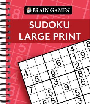 portada Brain Games - Sudoku Large Print (Red) (en Inglés)