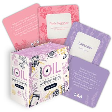 portada Essential oil Wellness Cards: Wellness Advocate Edition (61 Full-Color Cards With Ring Hold) (en Inglés)