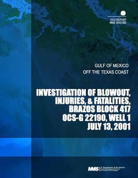 portada Investigation of Blowout, Injuries, &Fatality, Brazos Block 417 (en Inglés)