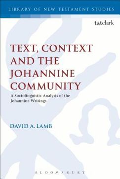 portada Text, Context and the Johannine Community (en Inglés)