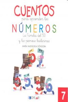 portada CUENTOS NÚMEROS 7 - LA FAMÍLIA DEL 50: La familia del 50 y las peonzas bailarinas (Cuentos para aprender los números)