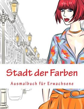 portada Stadt der Farben: Ausmalbuch für Erwachsene (German Edition)
