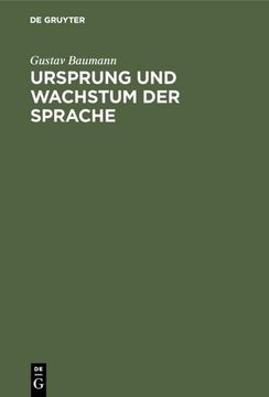 portada Ursprung und Wachstum der Sprache (in German)