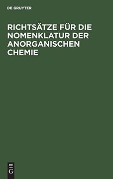 portada Richtsätze für die Nomenklatur der Anorganischen Chemie (en Alemán)