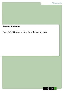 portada Die Prdiktoren der Lesekompetenz (en Alemán)