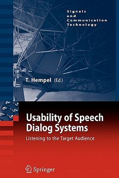 portada usability of speech dialog systems: listening to the target audience (en Inglés)