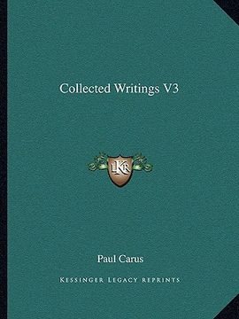 portada collected writings v3 (en Inglés)