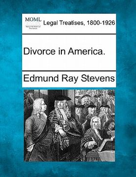 portada divorce in america. (en Inglés)