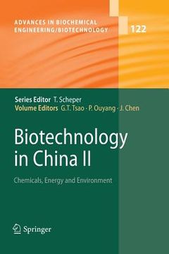 portada biotechnology in china ii: chemicals, energy and environment (en Inglés)