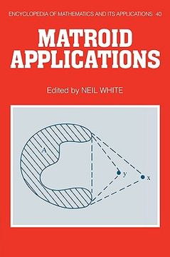 portada Matroid Applications Hardback (Encyclopedia of Mathematics and its Applications) 