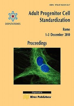 portada adult progenitor cell standardization-proceedings (en Inglés)