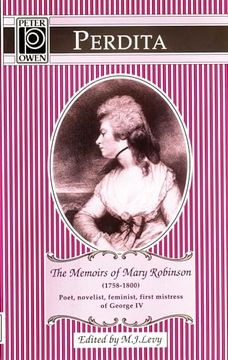 portada Perdita: The Memoirs of Mary Robinson (en Inglés)