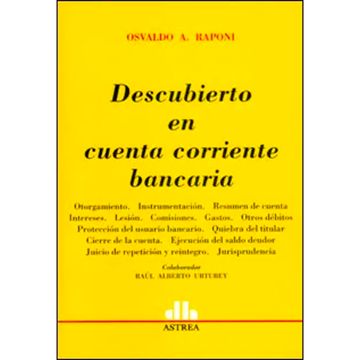 portada Descubierto En Cuenta Corriente Bancaria (in Spanish)
