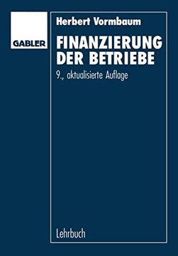 portada Finanzierung der Betriebe (en Alemán)