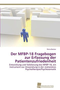 portada Der Mfbp-18 Fragebogen Zur Erfassung Der Patientenzufriedenheit