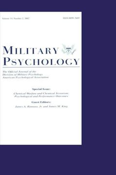 portada Chemical Warfare and Chemical Terrorism: Psychological and Performance Outcomes: A Special Issue of Military Psychology (in English)