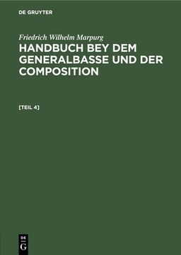 portada Anhang zum Handbuche bey dem Generalbasse und der Composition (en Alemán)