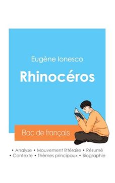 portada Réussir son bac de Français 2024: Analyse de la Pièce Rhinocéros D'eugène Ionesco (in French)