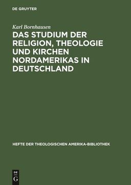 portada Das Studium der Religion, Theologie und Kirchen Nordamerikas in Deutschland (en Alemán)