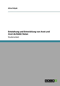 portada Entstehung und Entwicklung von Avot und Avot de-Rabbi Natan (German Edition)