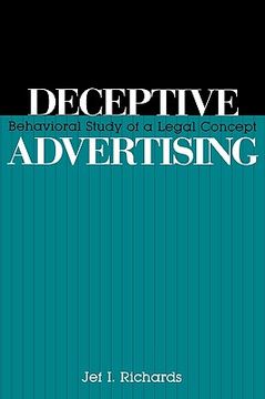 portada deceptive advertising: behavioral study of a legal concept (in English)