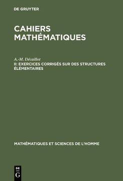 portada Exercices Corriges Sur Des Structures elementaires (Math Matiques Et Sciences de L'Homme)