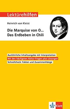 portada Klett Lektürehilfen Heinrich von Kleist, die Marquise von o. Das Erdbeben in Chili: Interpretationshilfe für Oberstufe und Abitur