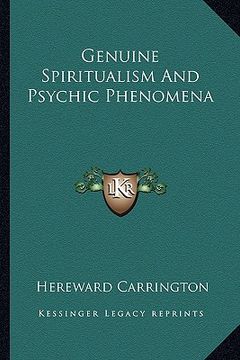 portada genuine spiritualism and psychic phenomena