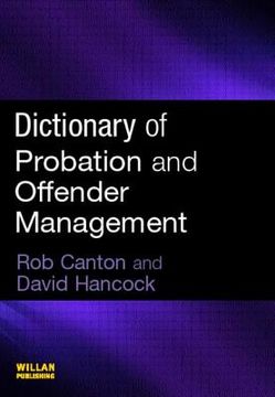 portada Dictionary of Probation and Offender Management