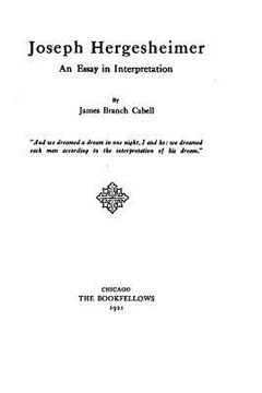 portada Joseph Hergesheimer, An Essay in Interpretation (en Inglés)