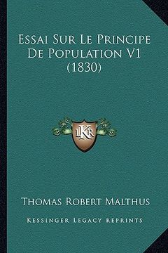 portada Essai Sur Le Principe De Population V1 (1830) (en Francés)