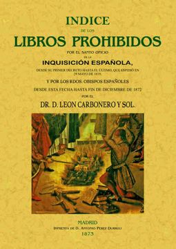 portada Índice de los Libros Prohibidos por la Inquisición (in Spanish)