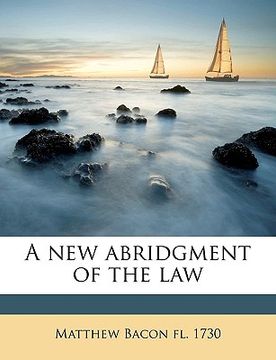 portada a new abridgment of the law volume 6 (in English)