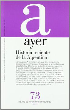 portada historia reciente de la argentina (1975-2007)