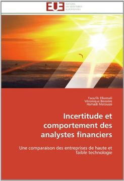 portada Incertitude Et Comportement Des Analystes Financiers