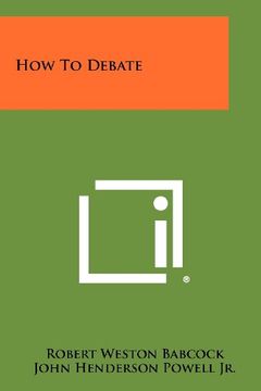 portada how to debate (en Inglés)