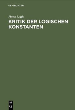 portada Kritik der Logischen Konstanten (en Alemán)