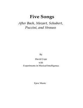 portada Five Songs After Bach, Mozart, Schubert, Puccini, and Strauss (in English)