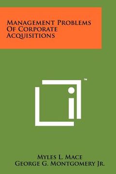 portada management problems of corporate acquisitions (in English)