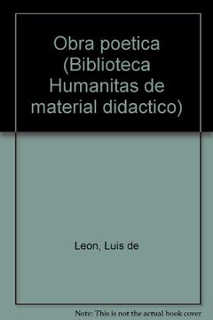 portada Obra poetica (Biblioteca Humanitas de material didactico) (Spanish Edition)