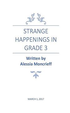 portada Strange Happenings in Grade 3