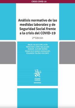 portada Analisis Normativo de las Medidas Laborales y de Seguridad Social Frente a la Crisis del Covid-19 (in Spanish)
