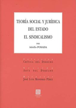 portada Teoría Social y Jurídica del Estado: El Sindicalismo (in Spanish)