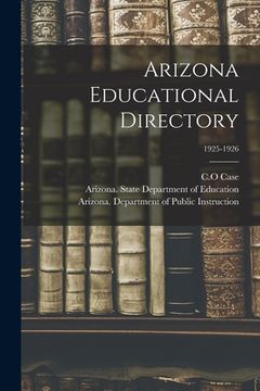 portada Arizona Educational Directory; 1925-1926 (in English)