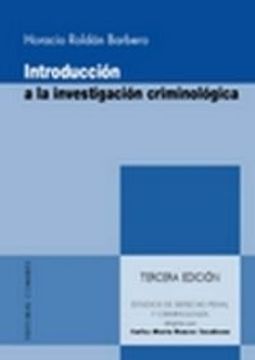portada Introducción a la Investigación Criminológica