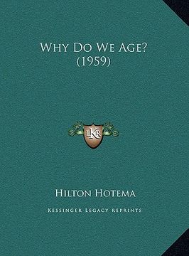 portada why do we age? (1959) (in English)