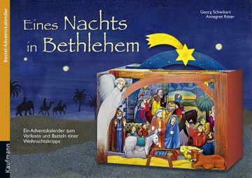 portada Eines Nachts in Bethlehem: Ein Adventskalender zum Vorlesen und Basteln einer Weihnachtskrippe (en Alemán)