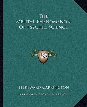 portada the mental phenomenon of psychic science (in English)
