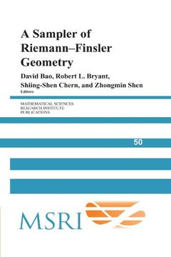 portada A Sampler of Riemann-Finsler Geometry Paperback (Mathematical Sciences Research Institute Publications) (en Inglés)